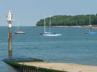 2013 Vakantie Nederland - Solent  Ranke bootjes in de monding van de Medina river : 2013, Cowes, Zeilen, vakantie