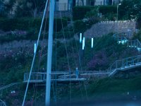 2013 Vakantie Salcombe - Solent  's Avonds veranderden deze 5 lampen van kleur : 2013, Torquay, Zeilen, vakantie